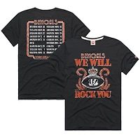 Unisex Homage Charcoal Cincinnati Bengals 2026 NFL Schedule Queen Tri-Blend T-Shirt