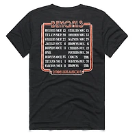 Unisex Homage Charcoal Cincinnati Bengals 2026 NFL Schedule Queen Tri-Blend T-Shirt