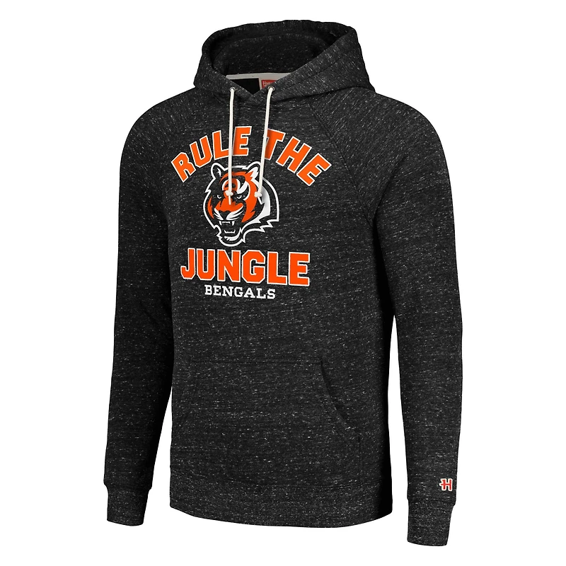 Sweat à capuche unisexe Hommage Charcoal Cincinnati Bengals Hyperlocal Raglan