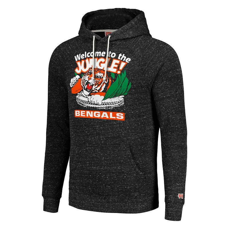 Sweat à capuche unisexe Hommage Charcoal Cincinnati Bengals Hyperlocal Raglan