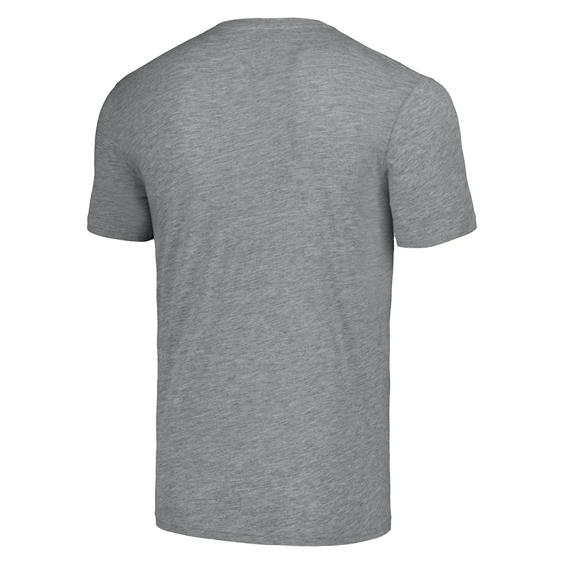 Unisex Homage Joe Burrow Gray Cincinnati Bengals Caricature Player Tri-Blend T-Shirt