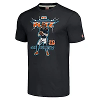 T-shirt unisexe hommage Joe Burrow, charbon chiné, joueur de blitz NFL Cincinnati Bengals, tri-blend