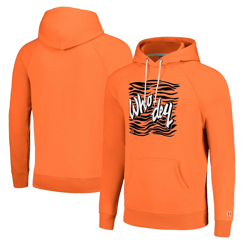 Unisex Homage  Charcoal Cincinnati Bengals Hyperlocal Raglan Pullover Hoodie