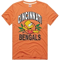 T-shirt unisexe orange Cincinnati Bengals Tri-Blend Homage x The Simpsons