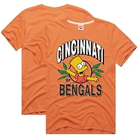 T-shirt unisexe orange Cincinnati Bengals Tri-Blend Homage x The Simpsons