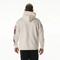 Unisex The Wild Collective  Cream Cincinnati Bengals Stacked Graphic Sleeve Fleece Hoodie