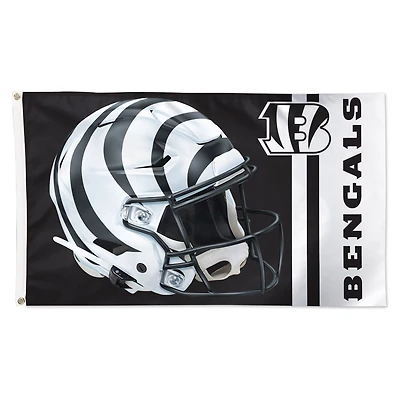 Drapeau de luxe simple face 3' x 5' pour casque alternatif des Bengals de Cincinnati de WinCraft
