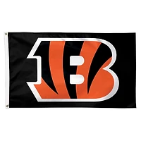 Drapeau de luxe WinCraft Cincinnati Bengals à une face, 91 x 152 cm