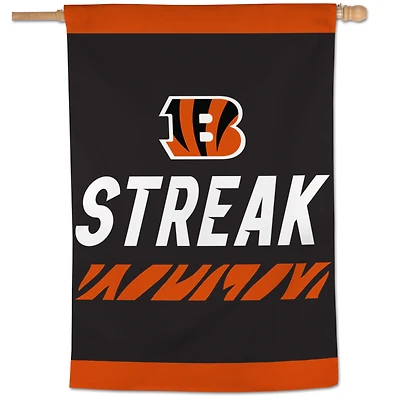 Bannière verticale simple face WinCraft Cincinnati Bengals Streak 28" x 40"
