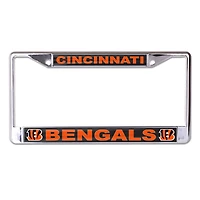 Cadre de plaque d'immatriculation en métal WinCraft avec logo de l'équipe des Bengals de Cincinnati (taille S/L)