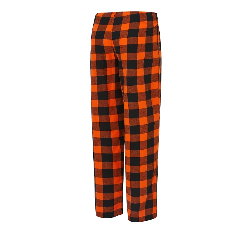 Women's Concepts Sport Black/Orange Cincinnati Bengals Avondale T-Shirt & Pants Flannel PJ Set