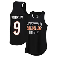 Débardeur noir grande taille avec nom et numéro pour femme Fanatics Joe Burrow, Bengals de Cincinnati