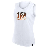 Débardeur blanc slub Fanatics pour femme des Bengals de Cincinnati