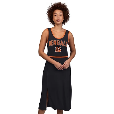 Robe longue noire G-III 4Her de Carl Banks pour femme des Cincinnati Bengals Center Field