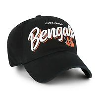 Women's '47  Black Cincinnati Bengals Ariana Clean Up Adjustable Hat