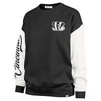 Women's '47  Black Cincinnati Bengals Double Header Rise Andie Pullover Sweatshirt
