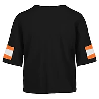 T-shirt court à col en V pour femme Cincinnati Bengals Double Header Scout '47 Black