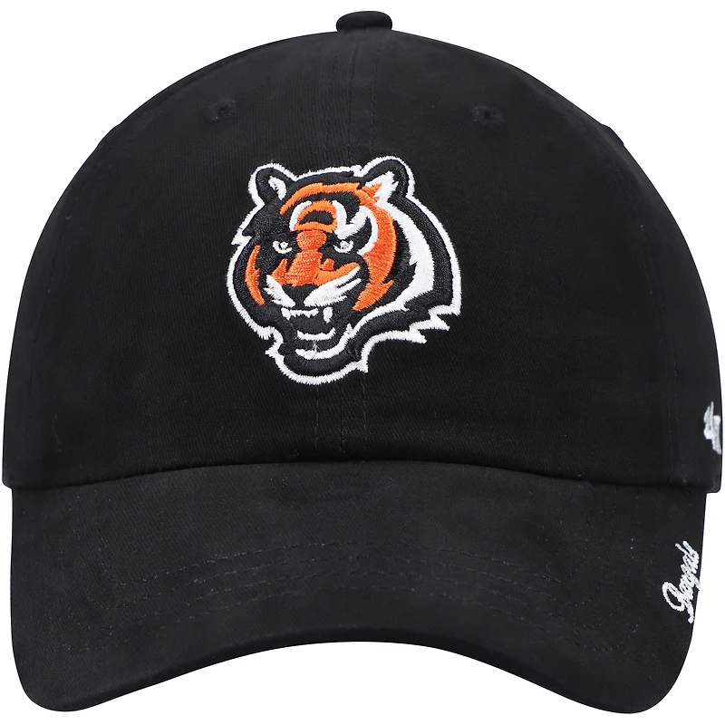 Casquette ajustable pour femme '47 Black Cincinnati Bengals Miata Clean Up