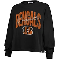 T-shirt court à manches longues noir '47 Cincinnati Bengals Muse Sydney pour femme