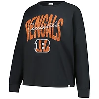 Women's '47 Black Cincinnati Bengals Plus Muse Sydney Long Sleeve T-Shirt