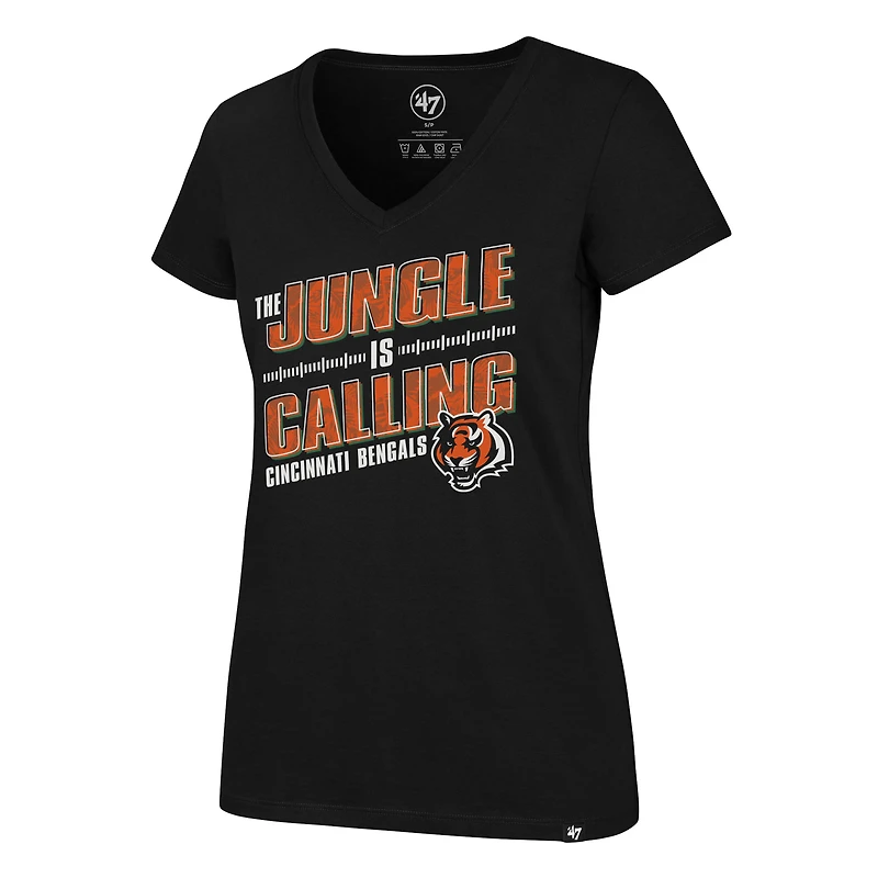 T-shirt à col en V régional Ultra Rival de l'équipe régionale des Bengals Cincinnati '47 pour femmes
