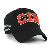 Casquette ajustable Zoey Clean Up noire '47 pour femme des Bengals de Cincinnati