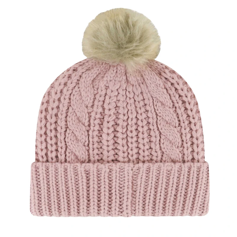 Women's '47 Dusty Rose Cincinnati Bengals Meeko Cuffed Knit Hat with Pom