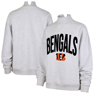 Sweat-shirt à col montant Subtle Muse gris '47 pour femme des Bengals de Cincinnati