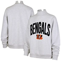 Sweat-shirt à col montant Subtle Muse gris '47 pour femme des Bengals de Cincinnati