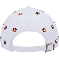 Women's '47 White Cincinnati Bengals Confetti Clean Up Adjustable Hat