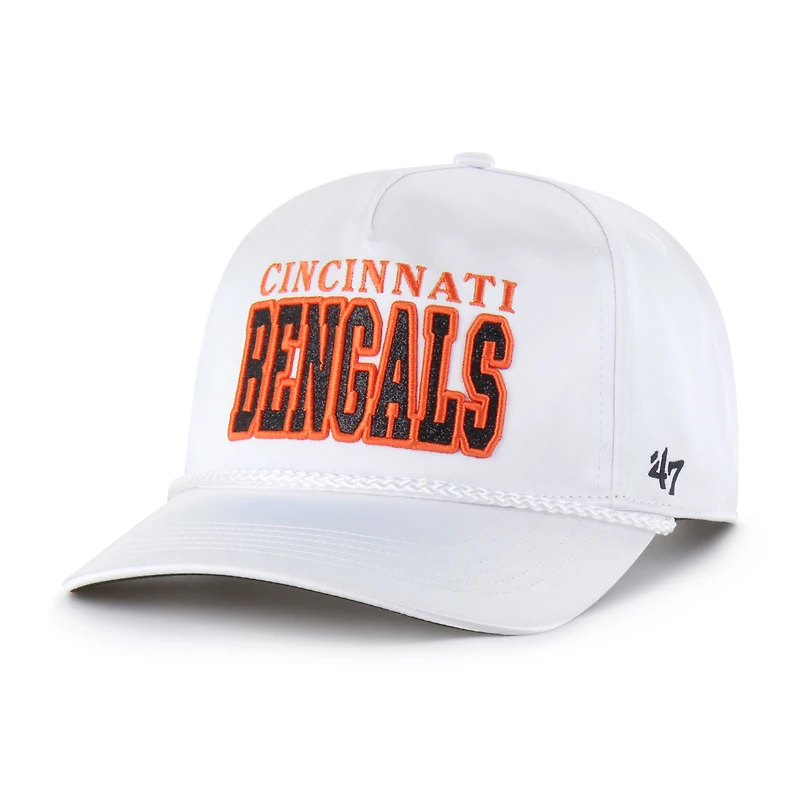 Casquette ajustable Outspoken Hitch blanche 1947 pour femme des Bengals de Cincinnati
