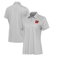 Polo femme Antigua blanc/gris Cincinnati Bengals Rings