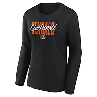 T-shirt à manches longues noir pour femme Cincinnati Bengals Grip