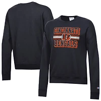 Sweat-shirt en polaire Powerblend noir Champion pour femmes, aux couleurs des Bengals de Cincinnati