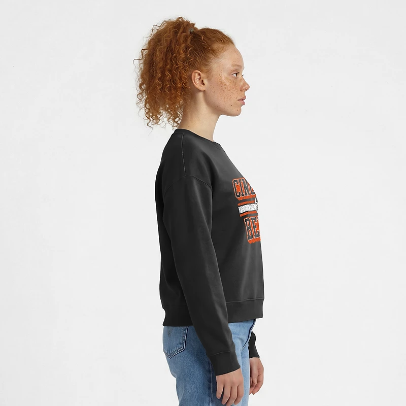 Women's Champion Black Cincinnati Bengals Powerblend Fleece Sweatshirt