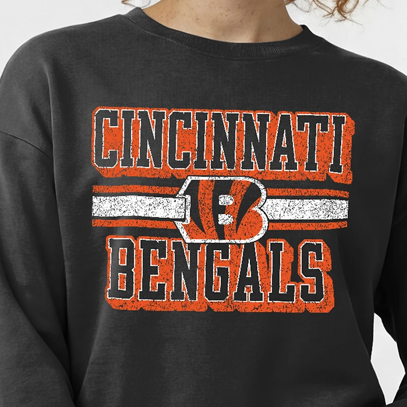 Women's Champion Black Cincinnati Bengals Powerblend Fleece Sweatshirt