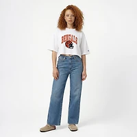 T-shirt court boyfriend blanc Champion pour femmes, Cincinnati Bengals