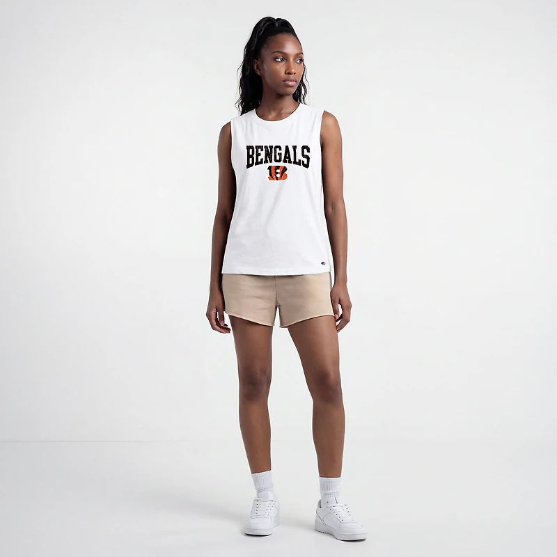 Women's Champion  White Cincinnati Bengals Muscle Tank Top