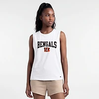 Women's Champion  White Cincinnati Bengals Muscle Tank Top