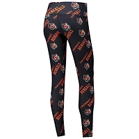 Women's Concepts Sport Black Cincinnati Bengals Breakthrough Allover Print Knit Sleep Leggings