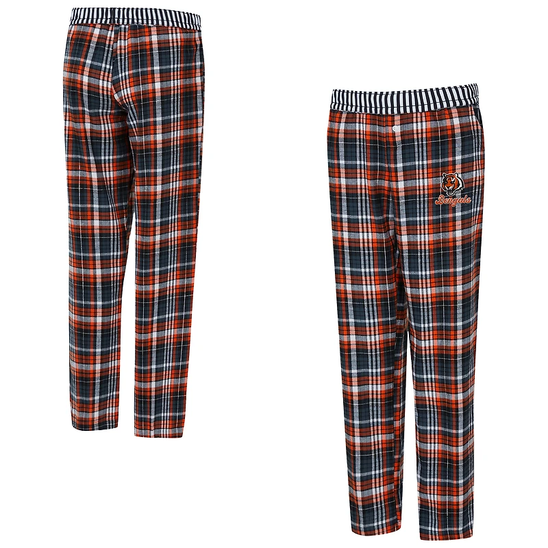 Women's Concepts Sport Black Cincinnati Bengals Laney Plaid Tri-Blend Pants