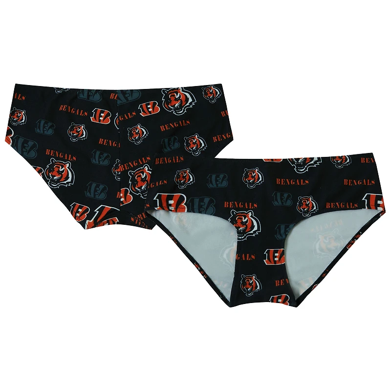 Culotte en tricot à imprimé mosaïque intégral Concepts Sport Black Cincinnati Bengals pour femme