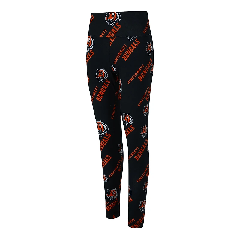 Women's Concepts Sport Black Cincinnati Bengals Mosaic Allover Print Leggings