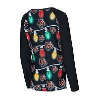 Ensemble t-shirt à manches longues et pantalon en tricot Garland Raglan pour femme Concepts Sport Cincinnati Bengals