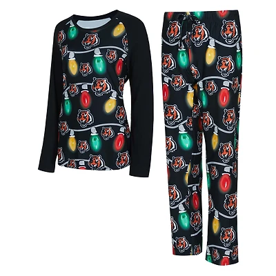 Women's Concepts Sport Cincinnati Bengals Garland Knit Raglan Long Sleeve Top & Pants Set