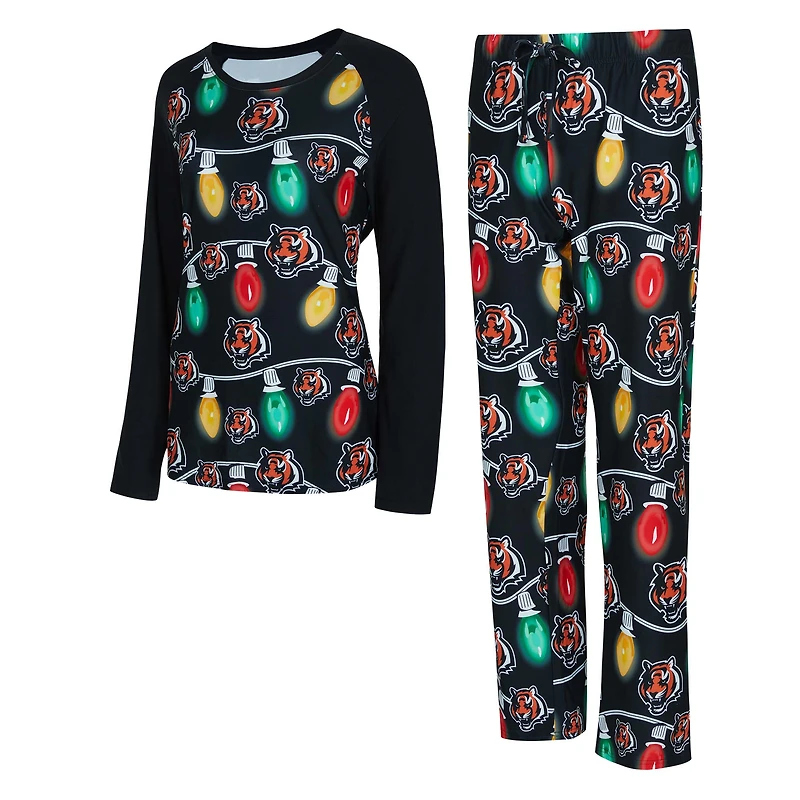 Women's Concepts Sport Cincinnati Bengals Garland Knit Raglan Long Sleeve Top & Pants Set