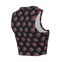 Ensemble de nuit Concepts Sport Cincinnati Bengals Gauge pour femmes, débardeur court et short imprimé sur toute la surface