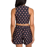 Ensemble de nuit Concepts Sport Cincinnati Bengals Gauge pour femmes, débardeur court et short imprimé sur toute la surface