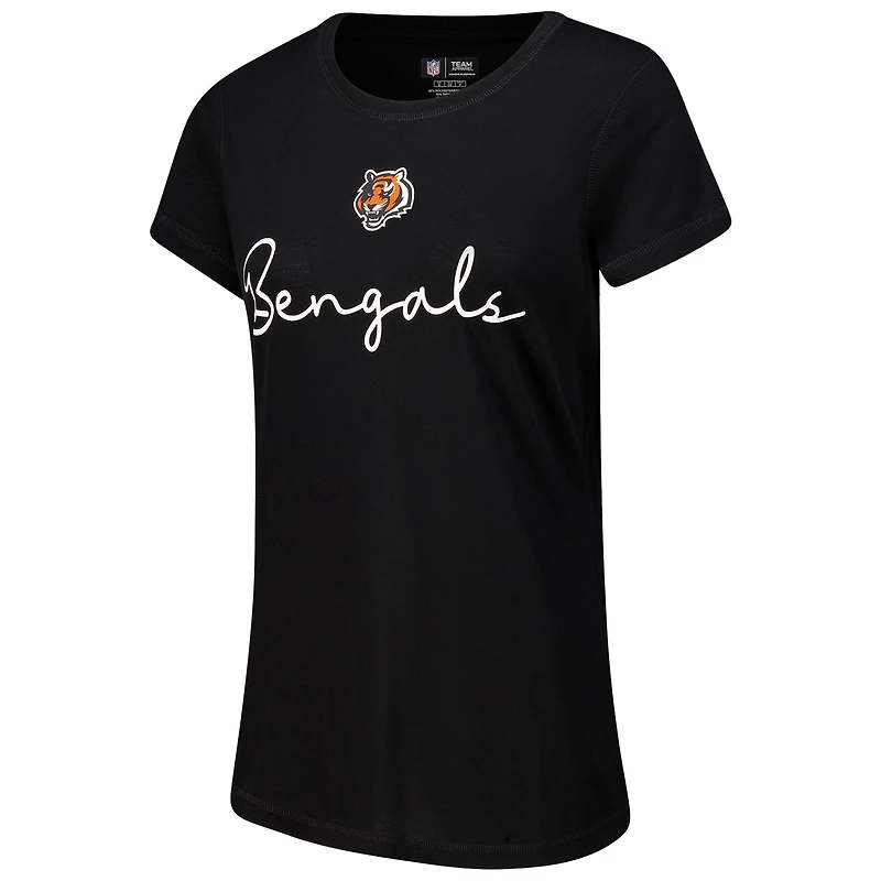 Women's Concepts Sport Cincinnati Bengals Vector Top & Flannel Pants Sleep Set