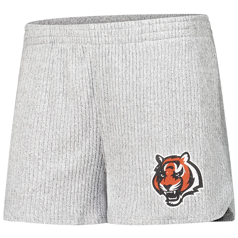 Women's Concepts Sport Gray Cincinnati Bengals Juniper Long Sleeve Hoodie Top & Shorts Set